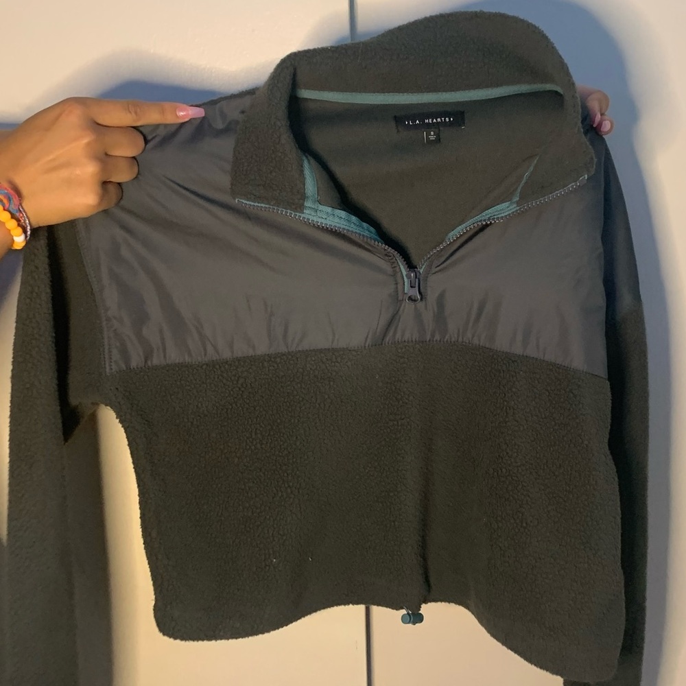 Pacsun cropped quarter zip